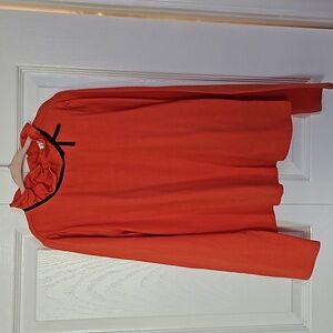 Bundle 2 Janie and Jack Long sleeve top, size 10, white and orange.